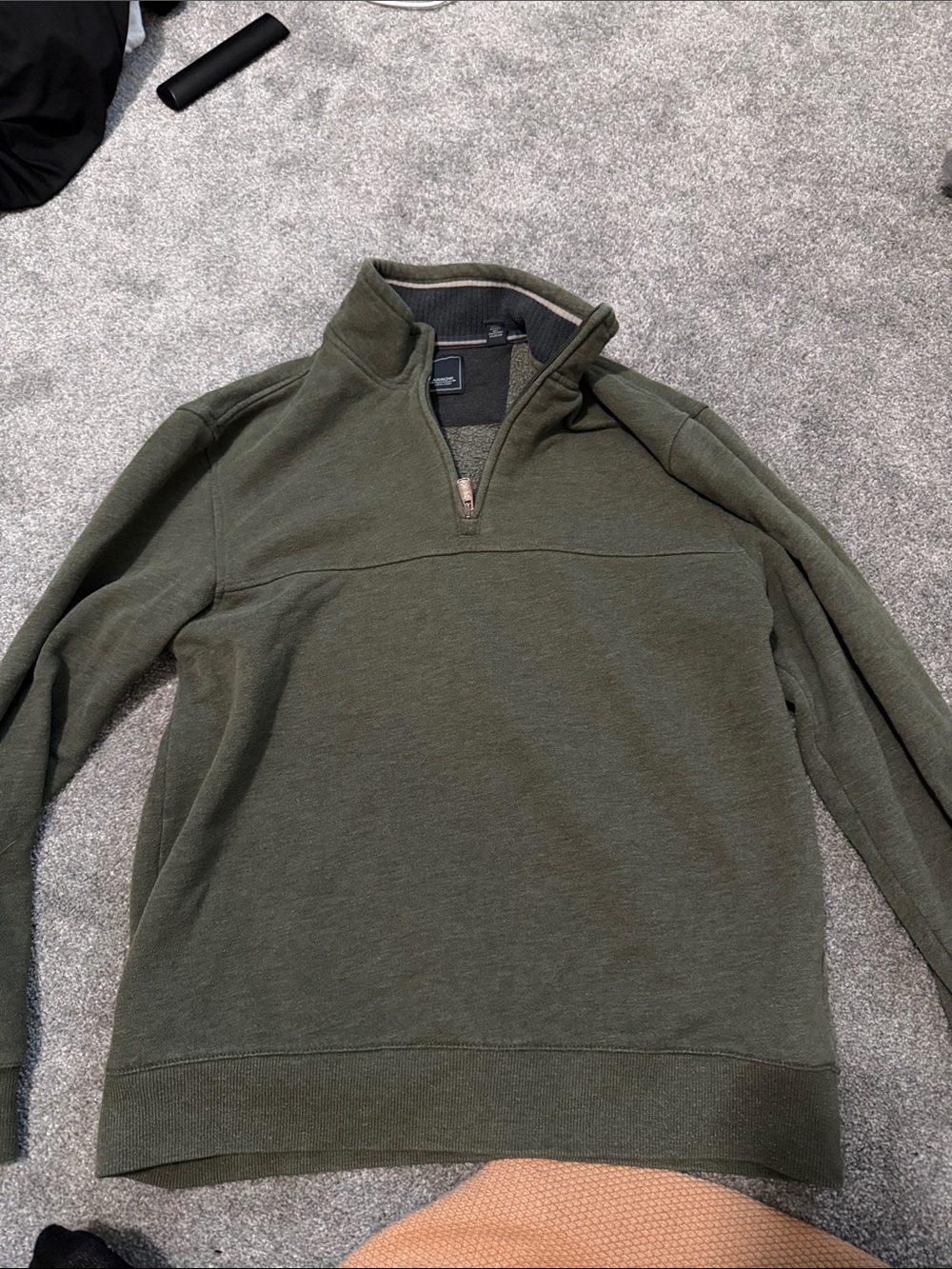 Arrow Olive Green Half-Zip Pullover Sweater